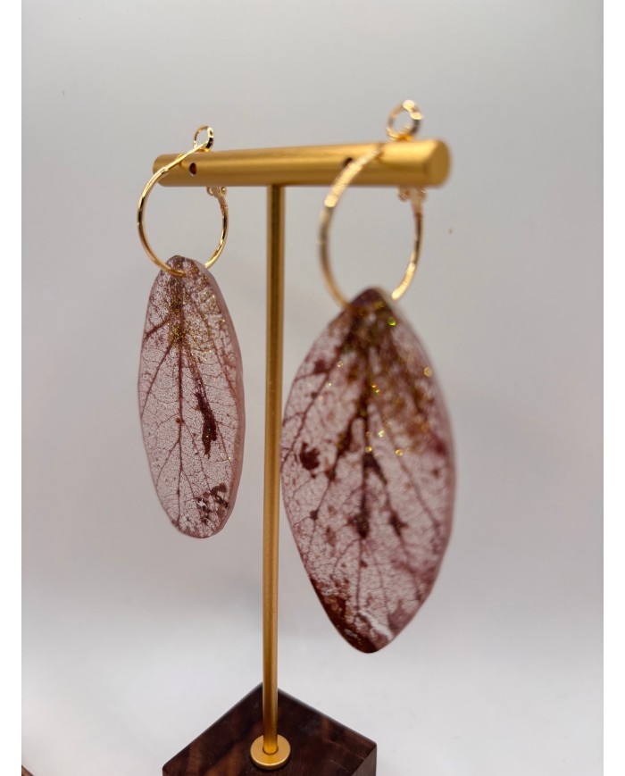 "EDICIÓN TRANSPARENCIA" PENDIENTES ARTESANOS DE HOJA NATURAL