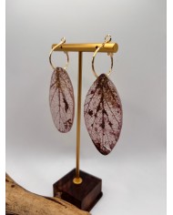 "EDICIÓN TRANSPARENCIA" PENDIENTES ARTESANOS DE HOJA NATURAL