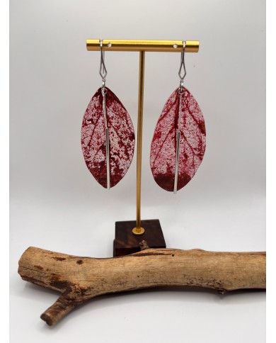 "EDICIÓN TRANSPARENCIA" PENDIENTES ARTESANOS DE HOJA NATURAL