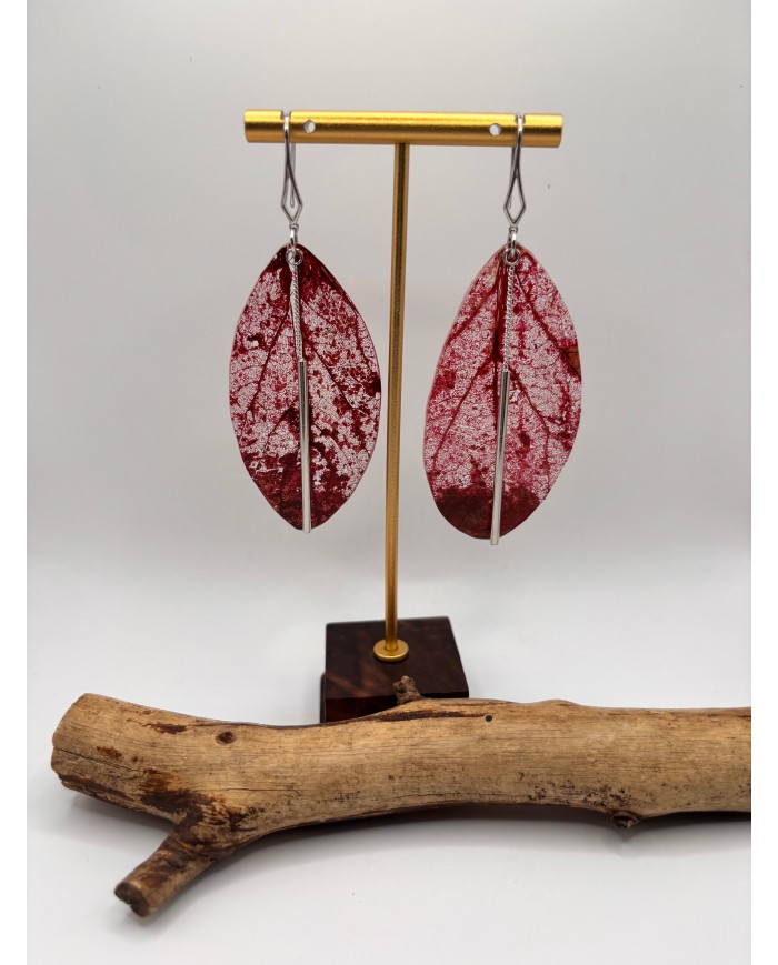 "EDICIÓN TRANSPARENCIA" PENDIENTES ARTESANOS DE HOJA NATURAL