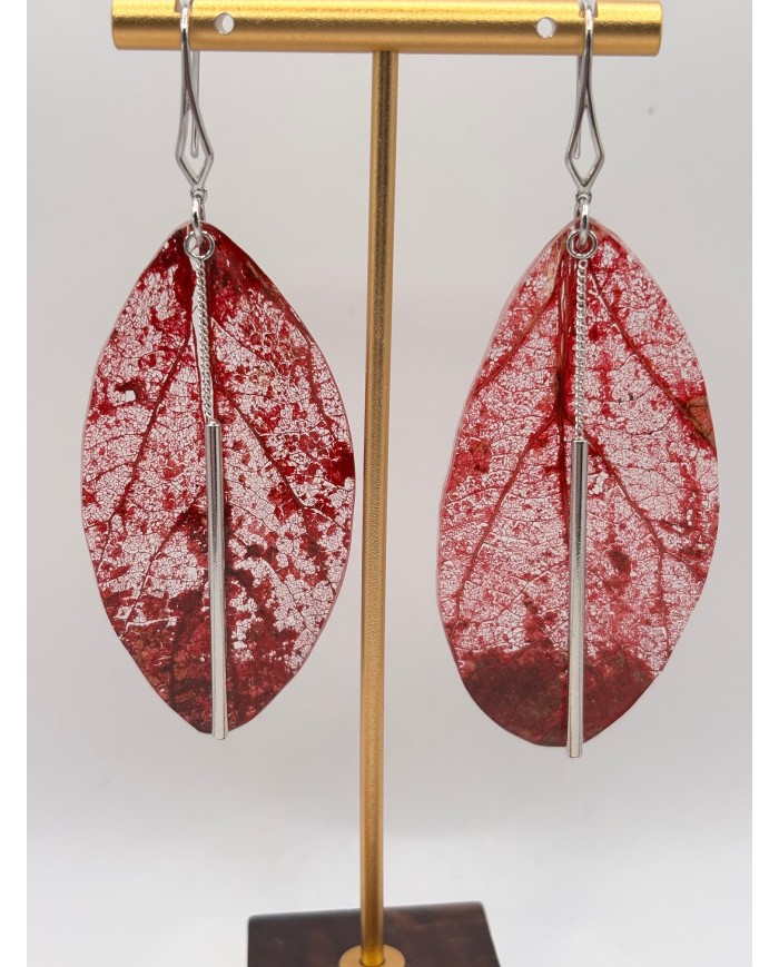 "EDICIÓN TRANSPARENCIA" PENDIENTES ARTESANOS DE HOJA NATURAL