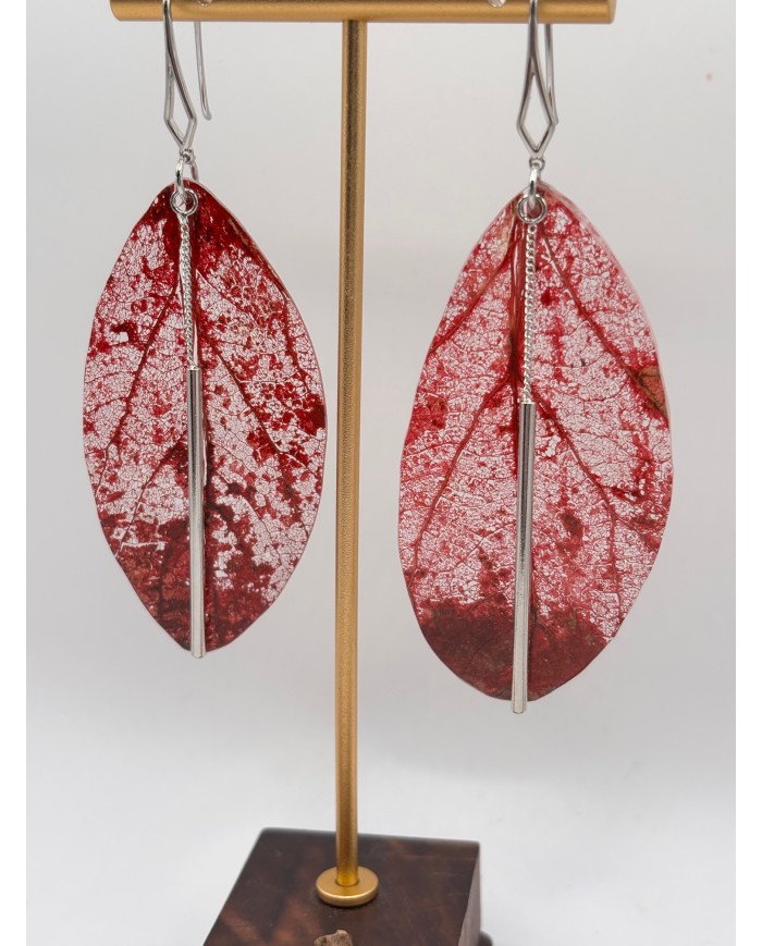 "EDICIÓN TRANSPARENCIA" PENDIENTES ARTESANOS DE HOJA NATURAL