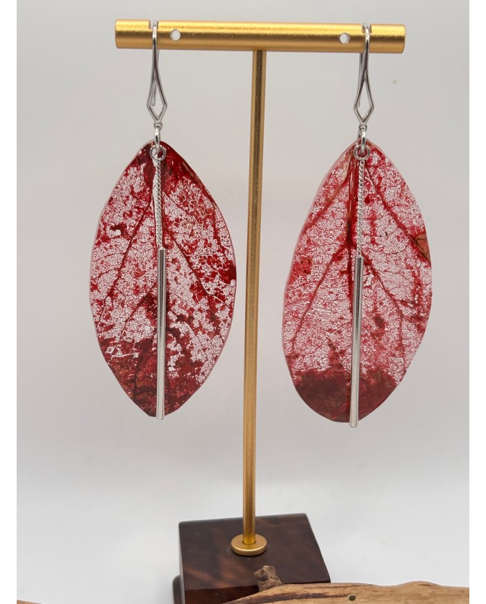 "EDICIÓN TRANSPARENCIA" PENDIENTES ARTESANOS DE HOJA NATURAL