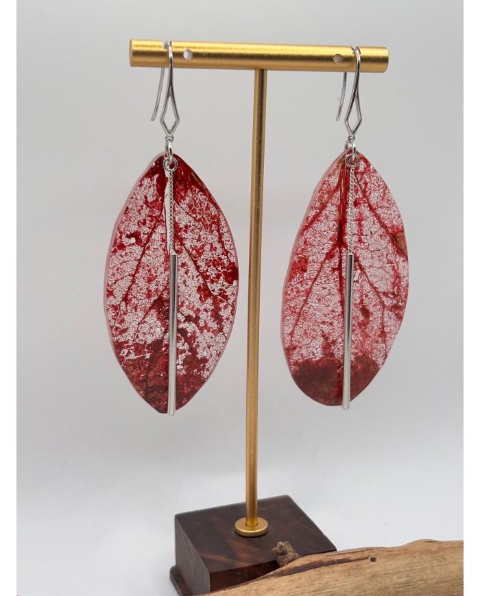 "EDICIÓN TRANSPARENCIA" PENDIENTES ARTESANOS DE HOJA NATURAL