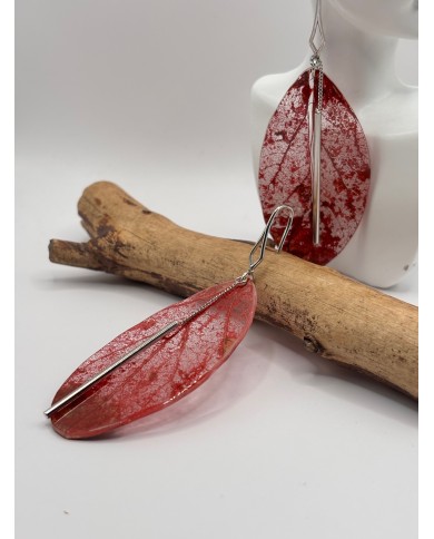 "EDICIÓN TRANSPARENCIA" PENDIENTES ARTESANOS DE HOJA NATURAL