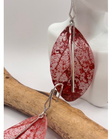 "EDICIÓN TRANSPARENCIA" PENDIENTES ARTESANOS DE HOJA NATURAL