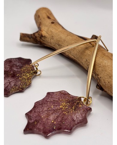 "EDICIÓN TRANSPARENCIA" PENDIENTES ARTESANOS DE HOJA NATURAL