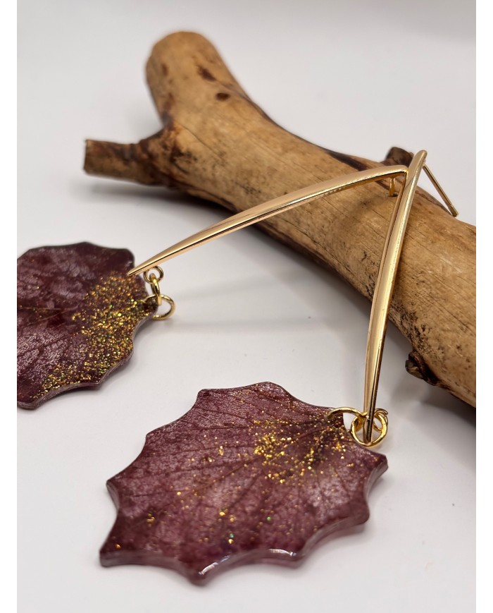 "EDICIÓN TRANSPARENCIA" PENDIENTES ARTESANOS DE HOJA NATURAL