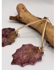 "EDICIÓN TRANSPARENCIA" PENDIENTES ARTESANOS DE HOJA NATURAL