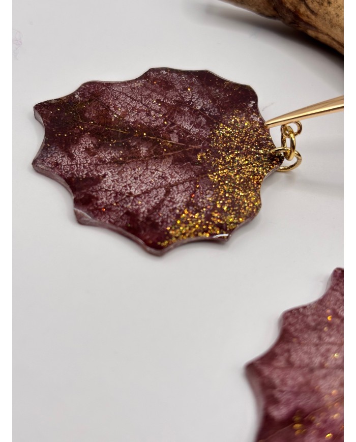 "EDICIÓN TRANSPARENCIA" PENDIENTES ARTESANOS DE HOJA NATURAL