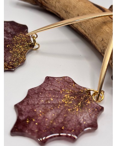 "EDICIÓN TRANSPARENCIA" PENDIENTES ARTESANOS DE HOJA NATURAL