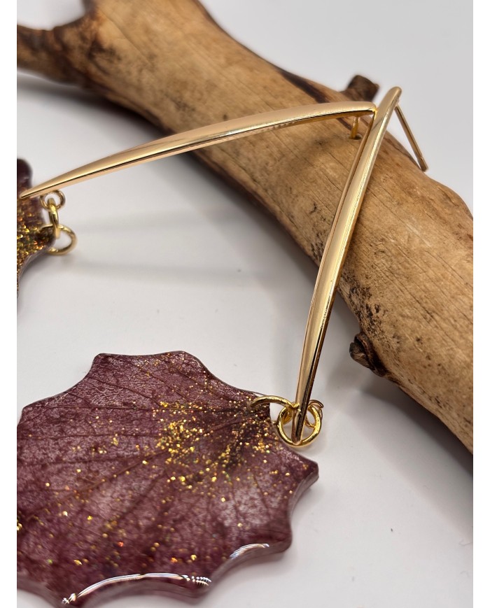 "EDICIÓN TRANSPARENCIA" PENDIENTES ARTESANOS DE HOJA NATURAL