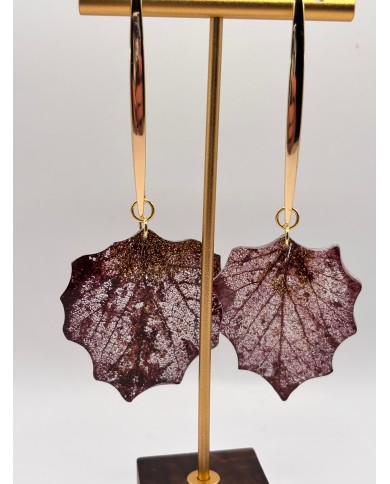 "EDICIÓN TRANSPARENCIA" PENDIENTES ARTESANOS DE HOJA NATURAL