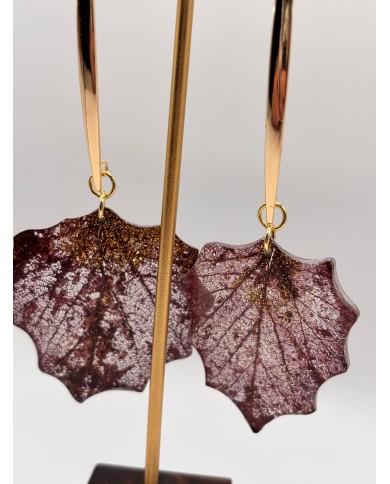 "EDICIÓN TRANSPARENCIA" PENDIENTES ARTESANOS DE HOJA NATURAL