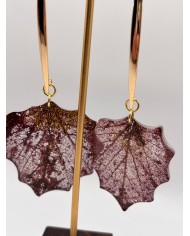 "EDICIÓN TRANSPARENCIA" PENDIENTES ARTESANOS DE HOJA NATURAL