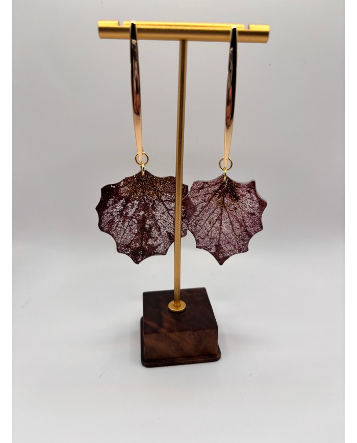 "EDICIÓN TRANSPARENCIA" PENDIENTES ARTESANOS DE HOJA NATURAL