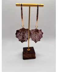 "EDICIÓN TRANSPARENCIA" PENDIENTES ARTESANOS DE HOJA NATURAL