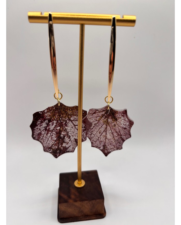 "EDICIÓN TRANSPARENCIA" PENDIENTES ARTESANOS DE HOJA NATURAL