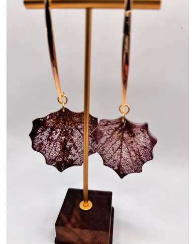 "EDICIÓN TRANSPARENCIA" PENDIENTES ARTESANOS DE HOJA NATURAL