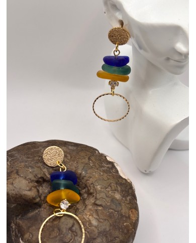 PENDIENTES DE CRISTAL MARINO O LÁGRIMAS DE SIRENA