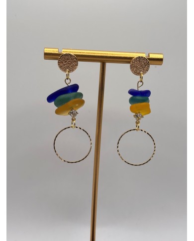 PENDIENTES DE CRISTAL MARINO O LÁGRIMAS DE SIRENA