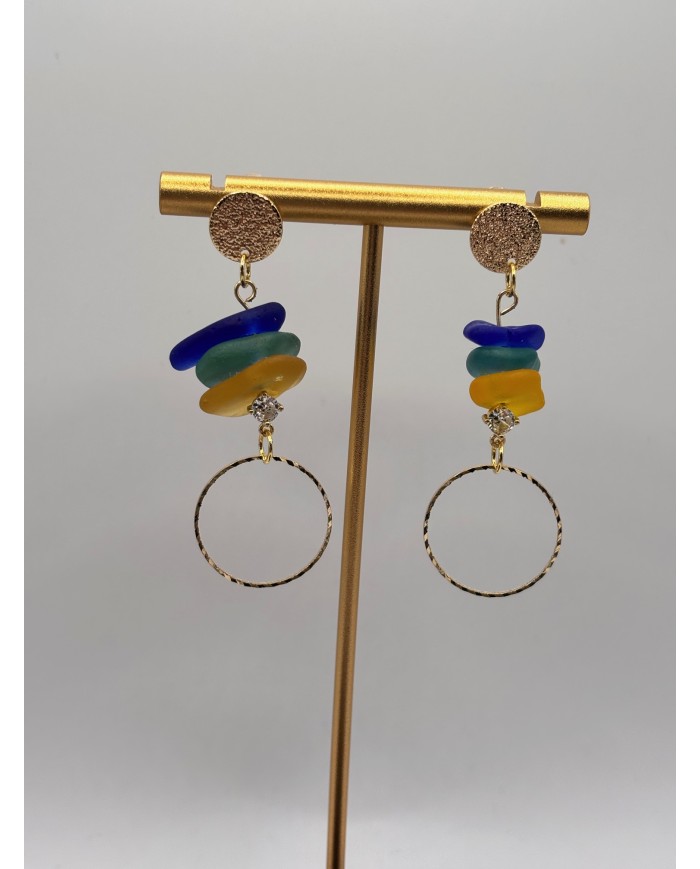 PENDIENTES DE CRISTAL MARINO O LÁGRIMAS DE SIRENA