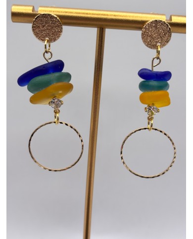 PENDIENTES DE CRISTAL MARINO O LÁGRIMAS DE SIRENA