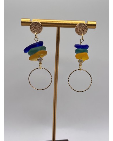 PENDIENTES DE CRISTAL MARINO O LÁGRIMAS DE SIRENA