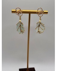 PENDIENTES ARTESANOS DE CRISTAL MARINO