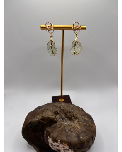 PENDIENTES ARTESANOS DE CRISTAL MARINO