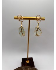 PENDIENTES ARTESANOS DE CRISTAL MARINO