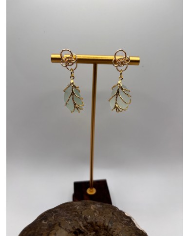 PENDIENTES ARTESANOS DE CRISTAL MARINO