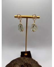 PENDIENTES ARTESANOS DE CRISTAL MARINO