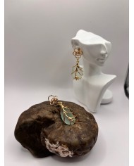 PENDIENTES ARTESANOS DE CRISTAL MARINO