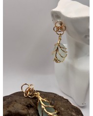 PENDIENTES ARTESANOS DE CRISTAL MARINO