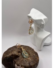 PENDIENTES ARTESANOS DE CRISTAL MARINO