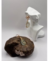 PENDIENTES ARTESANOS DE CRISTAL MARINO