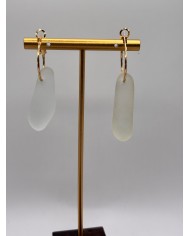 PENDIENTES ARTESANOS DE CRISTAL MARINO