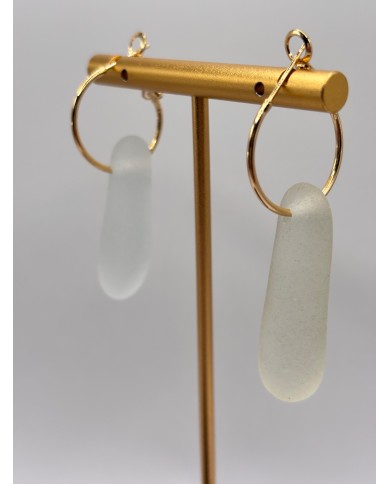 PENDIENTES ARTESANOS DE CRISTAL MARINO