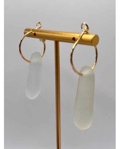 PENDIENTES ARTESANOS DE CRISTAL MARINO