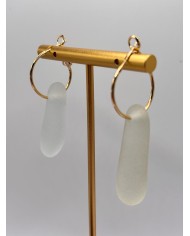 PENDIENTES ARTESANOS DE CRISTAL MARINO