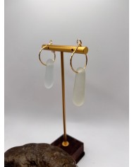 PENDIENTES ARTESANOS DE CRISTAL MARINO