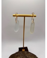 PENDIENTES ARTESANOS DE CRISTAL MARINO