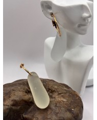 PENDIENTES ARTESANOS DE CRISTAL MARINO