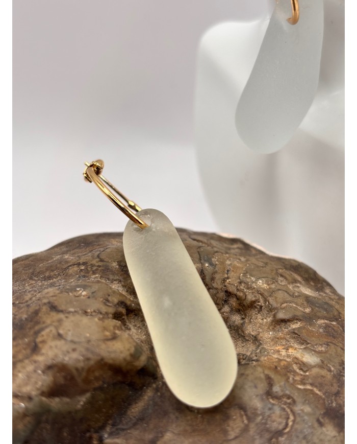 PENDIENTES ARTESANOS DE CRISTAL MARINO