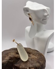 PENDIENTES ARTESANOS DE CRISTAL MARINO