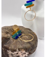 PENDIENTES ARTESANOS DE CRISTAL MARINO O LAGRIMAS DE SIRENA