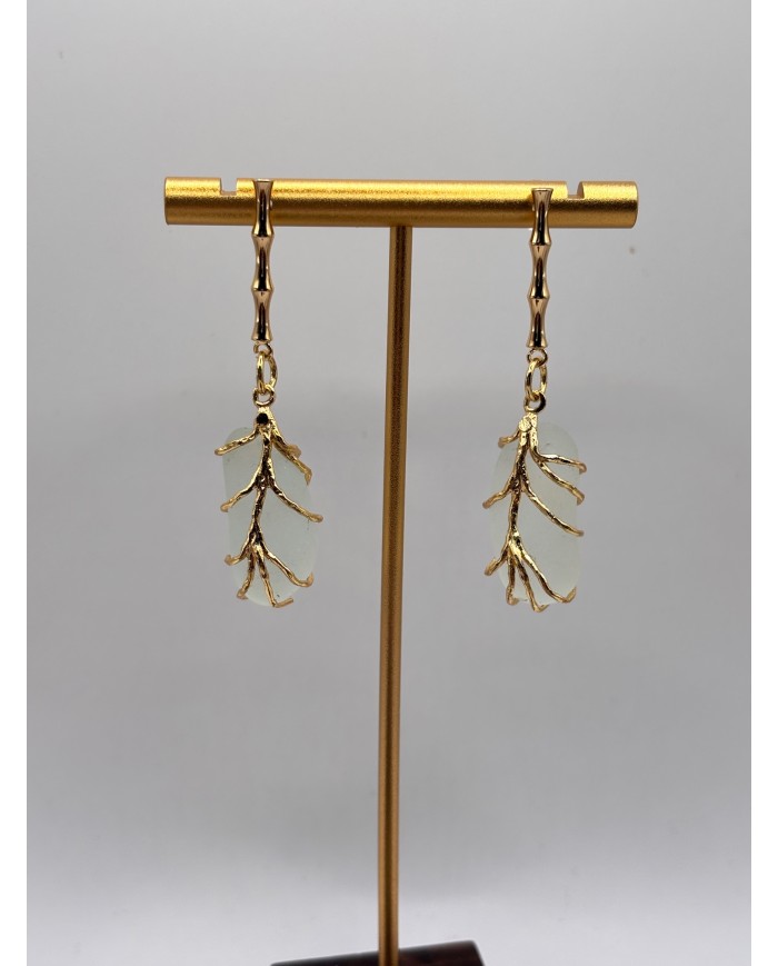 PENDIENTES DE CRISTAL MARINO