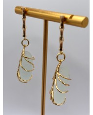 PENDIENTES DE CRISTAL MARINO