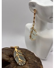 PENDIENTES DE CRISTAL MARINO